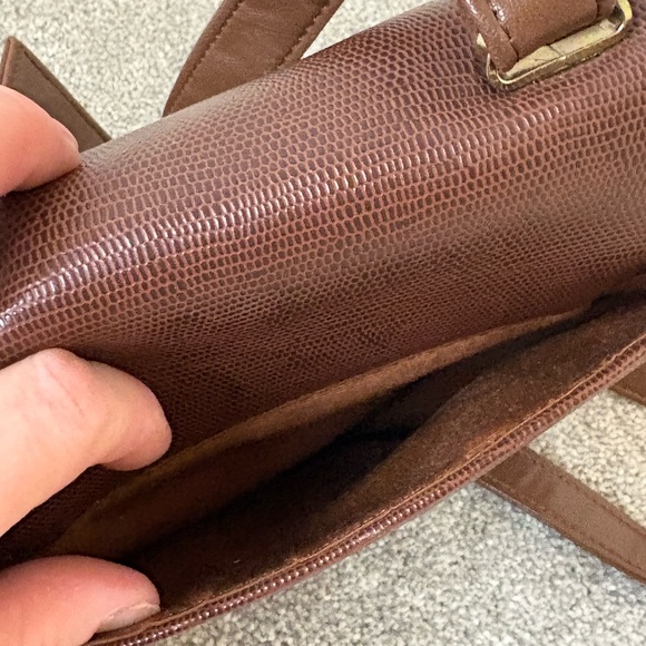 Vtg Field Manor Brown Small Crossbody Bag Casual Textured Minimalist - Picture 8 of 10